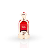 Rasha concentrated perfume oil 18ml bottle by Naseem with red liquid and gold ornate design